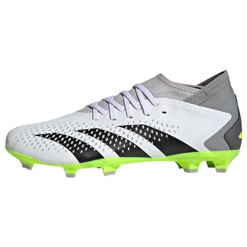 adidas Unisex Predator Accuracy.3 Firm Ground Fußballschuhe (Fester Untergrund), FTWR White/core Black/Lucid Lemon, 45 1/3 EU von adidas