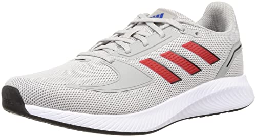 Adidas Herren RUNFALCON 2.0 Sneaker, Grey Two/Vivid red/core Black, 41 1/3 EU von adidas