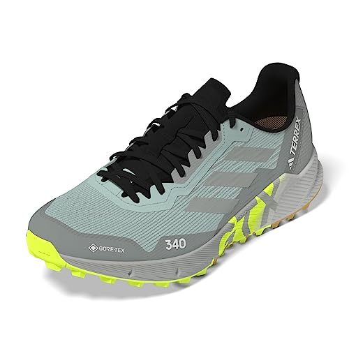 adidas Herren Terrex Agravic Flow 2 GTX Shoes-Low (Non Football), Semi Flash Aqua/Wonder Silver/Lucid Lemon, 47 1/3 EU von adidas