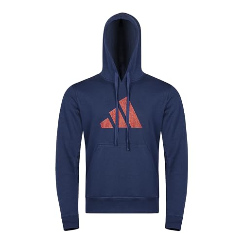 adidas Hoodie Community Perfo Script - aus 100% nachhaltiger Baumwolle - blau von adidas