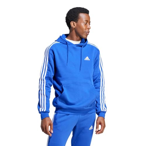 adidas Men's Essentials Fleece 3-Stripes Hoodie Kapuzensweatshirt, Semi Lucid Blue, XXL von adidas