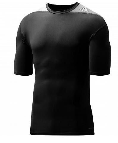 adidas TechFit TF Base SS T-Shirt / Kompressionsshirt / Funktionsshirt / Rashguard schwarz, Gr. XS von adidas