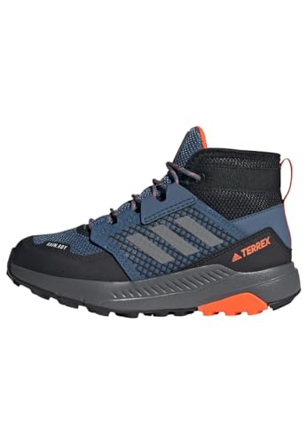 adidas Terrex Trailmaker Mid RAIN.RDY Hiking Shoes Walking Shoe, Wonder Steel/Grey Three/Impact orange, 36 2/3 EU von adidas