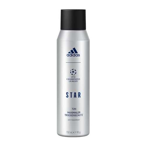 adidas UEFA STAR Edition Anti-Transpirant Deo Spray, aromatisch-frisches Deodorant für Herren, 150ml von adidas