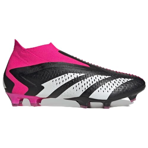 adidas Unisex Accuracy+ Fußballschuhe für festen Boden, Schwarz/Weiß/Team Shock Pink 2, 10 Women/9 Men von adidas