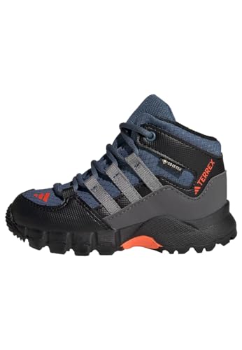 adidas Unisex Baby Terrex Gore-TEX Hiking Shoes-Mid (Non-Football), Wonder Steel/Grey Three/Impact orange, 23.5 EU von adidas