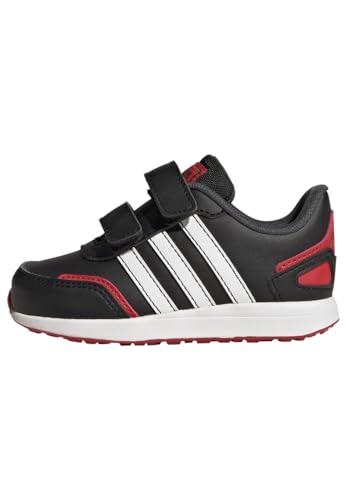 adidas Unisex Baby VS Switch 3 Lifestyle Running Hook and Loop Strap Shoes Sneaker, core Black/FTWR White/Vivid red, 22 EU von adidas