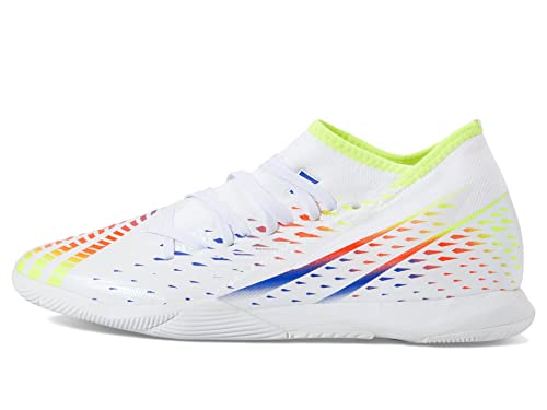 adidas Unisex Edge.3 Predator Indoor Soccer Shoe, White/Solar Yellow/Power Blue, 7 US Men von adidas