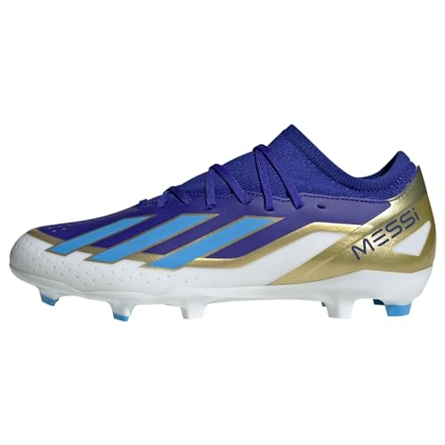 adidas Unisex X Crazyfast.3 Fg Messi Sneaker, Dark Blue/Silver Met./Semi Flash Aqua, 42 EU von adidas