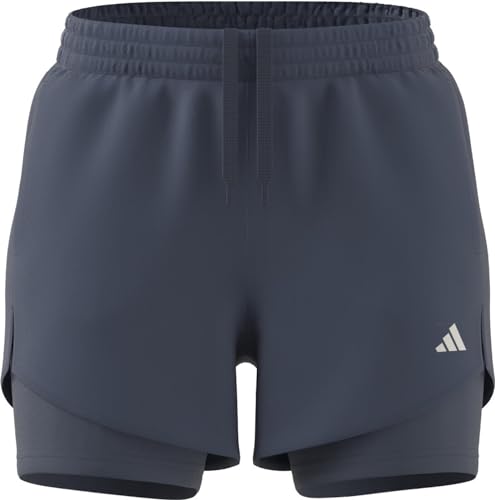 adidas Women's AEROREADY Made for Training Minimal Two-in-One Lässige Shorts, preloved Ink, S von adidas