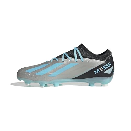 adidas X Crazylight Messi.3 Unisex-Fußballschuhe für Erwachsene, Silbermetallic (Bliss Blue Core Black), 45 1/3 EU von adidas