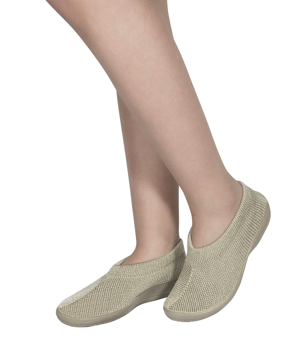 Ballerina mit elastischem Einschlupf, Beige, Größe 37 von aerosoft