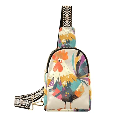 Trendige Bauchtasche mit geometrischem Muster in gemischten Farben, Kreuz, robuste Bauchtasche für Damen als Tagesrucksack, Gemischte Farben, geometrischer Bräter Trendige Bauchtasche mit geometrischem Muster in gemischten Farben, Kreuz, robuste Bauchtasche für Damen als Tagesrucksack, Gemischte Farben, geometrischer Bräter von aidingzhi