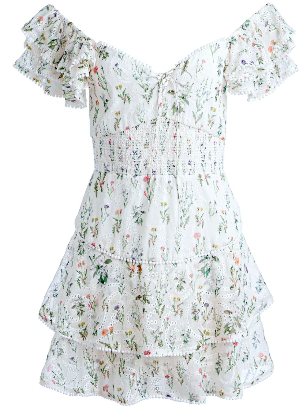 alice + olivia Hartford Kleid mit blumigem Print - Weiß von alice + olivia