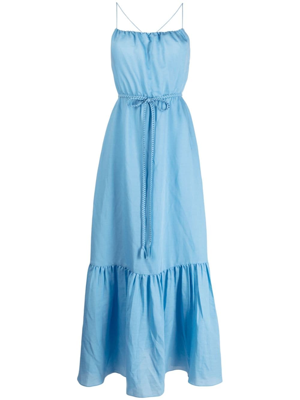 alice + olivia Kleid mit Bindegürtel - Blau von alice + olivia