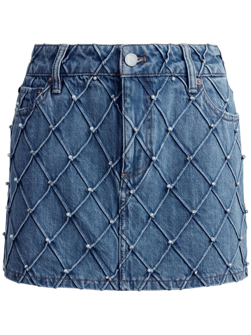 alice + olivia Gesteppter Joss Minirock - Blau von alice + olivia