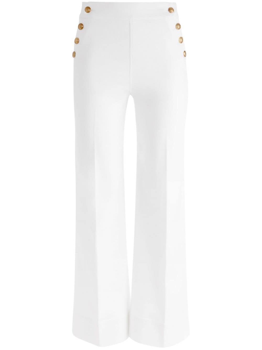 alice + olivia Narin Jeans mit hohem Bund - Weiß von alice + olivia