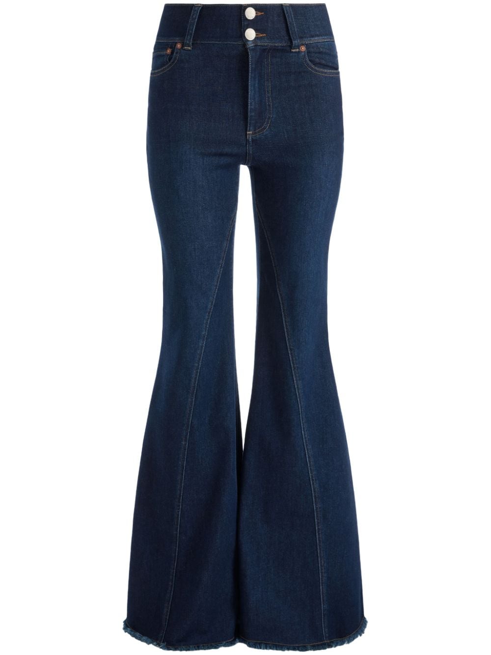 alice + olivia Beautiful Jeans mit hohem Bund - Blau von alice + olivia