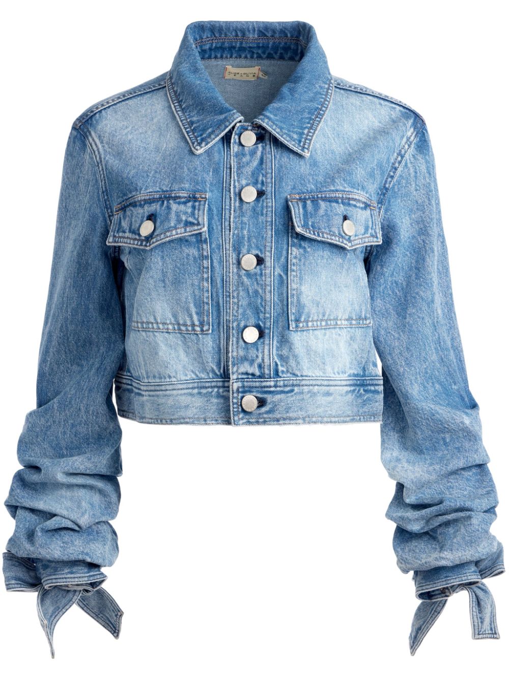 alice + olivia Tiff Jeansjacke mit Schleife - Blau von alice + olivia