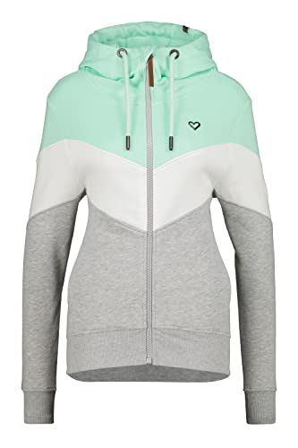 ALIFE and Kickin StellinaAK A Hooded Sweatjacket Damen Kapuzensweatjacke, Sweatjacke Cloudy Melange XL von alife & kickin