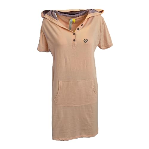 alife & kickin Kleid Sommerkleid Damen Jerseykleid LeonoraAK, Apricot, Kapuze mit Kontrastfutter, Kurze Ärmel, Känguru-Tasche Gr. L alife & kickin Kleid Sommerkleid Damen Jerseykleid LeonoraAK, Apricot, Kapuze mit Kontrastfutter, Kurze Ärmel, Känguru-Tasche Gr. L von alife & kickin
