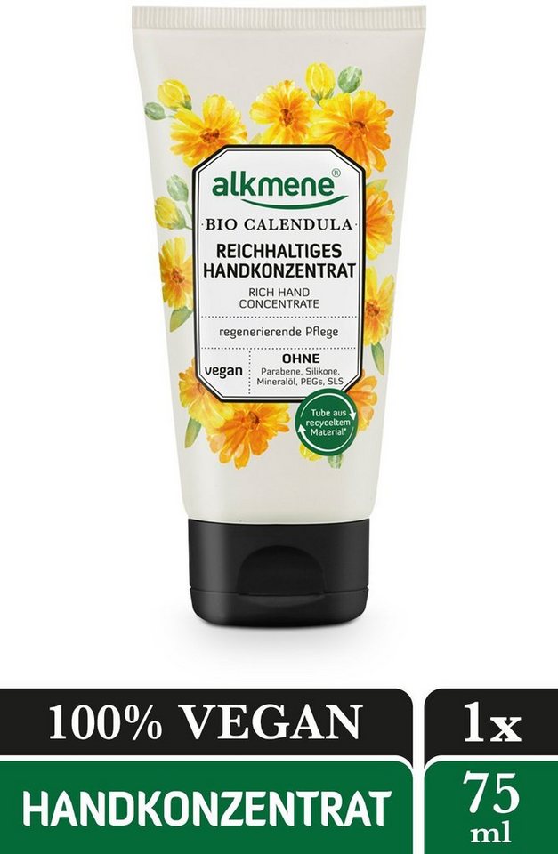 alkmene Handcreme Handkonzentrat Bio Calendula - vegane reichhaltige Handcreme Creme, 1-tlg. von alkmene