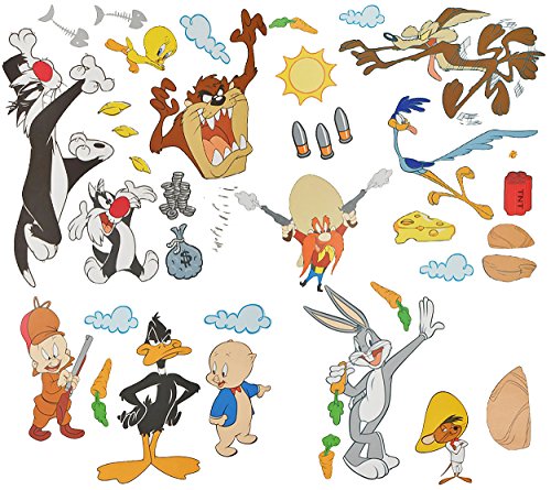 37 tlg. Set XL Wandtattoo Tom und Jerry/Bugs Bunny Sylvester/Taz/Speedy Gonzalez/Road Runner/Coyote/Tweety - Wandsticker Maus Katze Comic Käse Auf.. von alles-meine.de GmbH