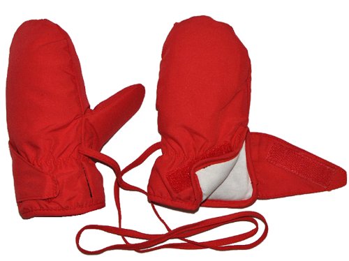 alles-meine.de GmbH Handschuhe mit langem Schaft + Klettverschluß rot - Größe: 3 bis 4 Jahre - Thermo gefüttert Thermohandschuh - Fausthandschuh Handschuhe wasserdicht Thinsulate von alles-meine.de GmbH