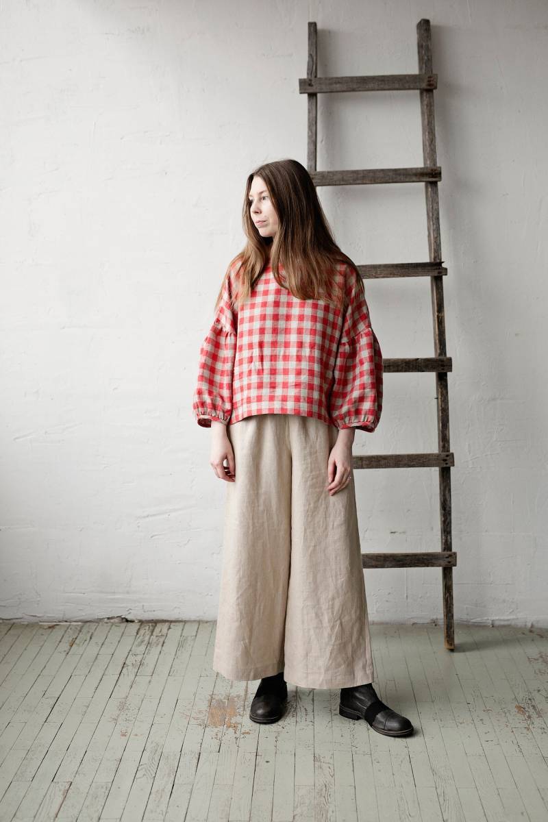 Sand Culottes, Leinen Hosen, Frauen Weite Hohe Taille Culottes von allthebeautifullinen