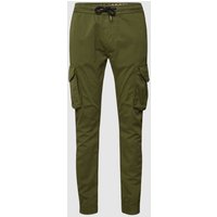 Alpha Industries Cargohose mit Label-Details Modell 'Twill' in Oliv, Größe S von alpha industries