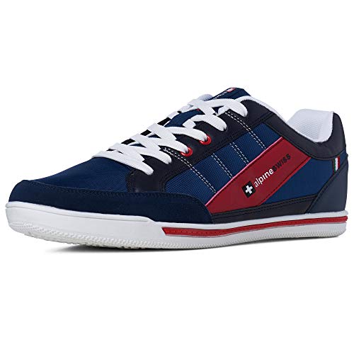 alpine swiss Herren Stefan Navy Suede Trim Retro Fashion Sneakers 12 M US von alpine swiss