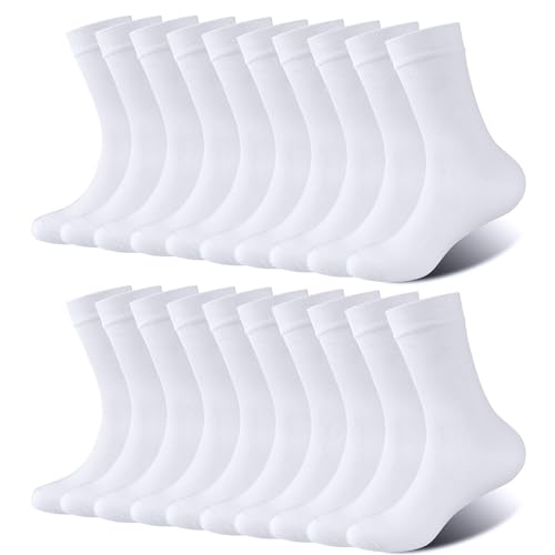 anqier 10 Paar Socken Herren Damen Baumwolle Herrensocken Schwarz Weiß Sport Socks Atmungsaktive von anqier