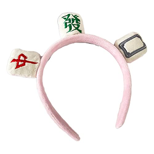Für kreatives Plüsch-Waschgesichts-Stirnband, gefüllte Mahjong-Haarbänder, elastische Stirnbänder für Make-up, für kreatives pelziges Hea-Plüsch-Mahjong-Stirnband, kreatives Headwrap von antianzhizhuang