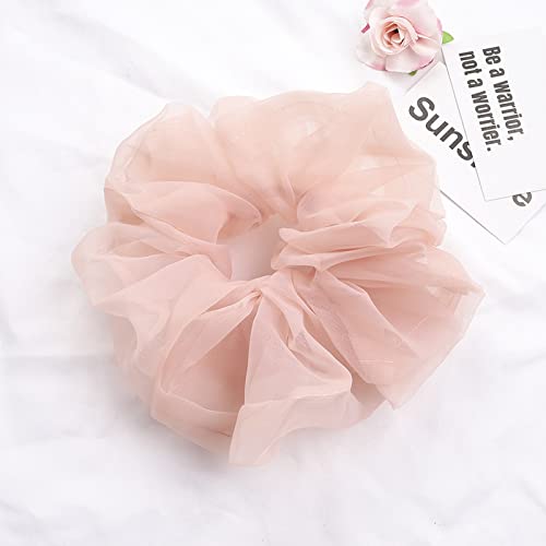 Organza Scrunchies Hair Ties Scrunchie Elastic Hair Bands Rope For Women Girls Black Scrunchies For Hair Small von antianzhizhuang