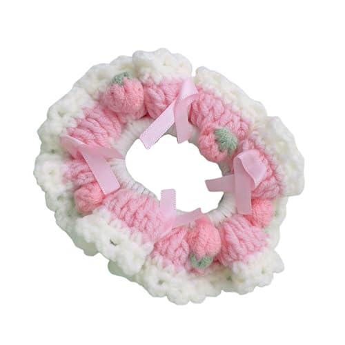 Haargummi, Garn, Haarstyling-Zubehör, Erdbeerblume, Häkeldesigns für den Alltag oder besondere Anlässe Haargummi, Garn, Haarstyling-Zubehör, Erdbeerblume, Häkeldesigns für den Alltag oder besondere Anlässe von arenmi