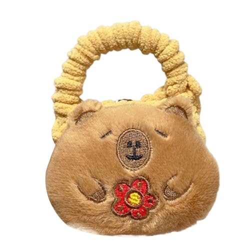 Kleine Tier-Schlüsselanhänger-Tasche, weich, pelzig, für Kopfhörer, Cartoon-Strickbär-Design, Aufbewahrungstaschen für Kinder und Jugendliche Kleine Tier-Schlüsselanhänger-Tasche, weich, pelzig, für Kopfhörer, Cartoon-Strickbär-Design, Aufbewahrungstaschen für Kinder und Jugendliche von arenmi