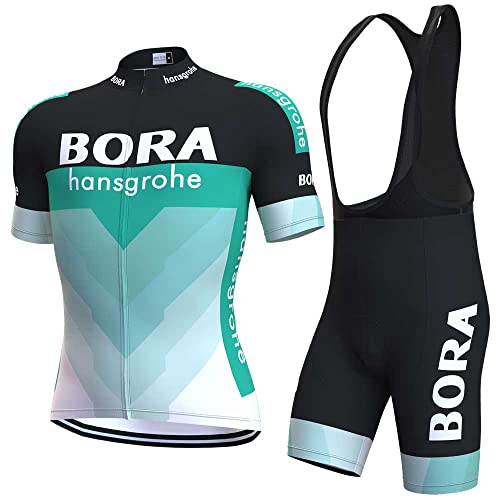 assocauicy Herren Kurzarm Fahrrad Trikot Set,Atmungsaktiv Schnell Trocknend Radtrikot Mit 4d Gel Gepolsterten Shorts Fahrradbekleidung Set FüR MTB von assocauicy