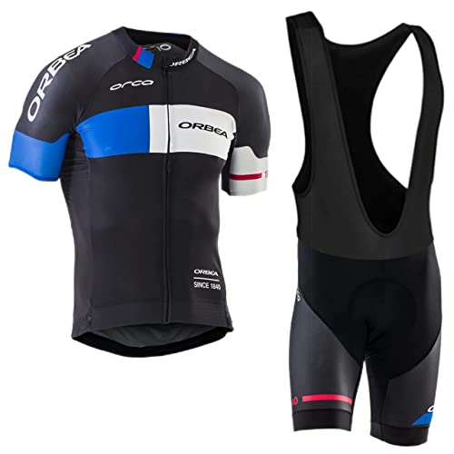 assocauicy Herren Kurzarm Fahrrad Trikot Set,Atmungsaktiv Schnell Trocknend Radtrikot Mit 4d Gel Gepolsterten Shorts Fahrradbekleidung Set FüR MTB von assocauicy