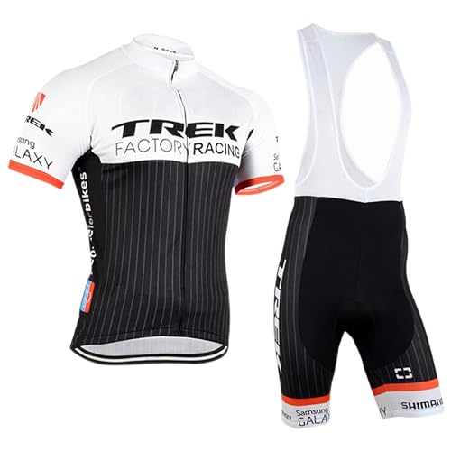 assocauicy Herren Kurzarm Fahrrad Trikot Set,Atmungsaktiv Schnell Trocknend Radtrikot Mit 4d Gel Gepolsterten Shorts Fahrradbekleidung Set FüR MTB von assocauicy