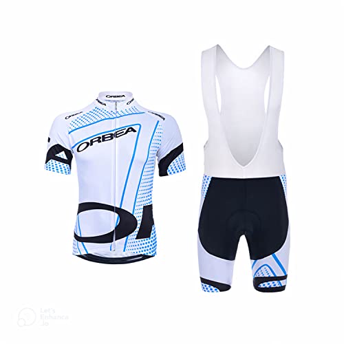 assocauicy Herren Kurzarm Fahrrad Trikot Set,Atmungsaktiv Schnell Trocknend Radtrikot Mit 4d Gel Gepolsterten Shorts Fahrradbekleidung Set FüR MTB von assocauicy