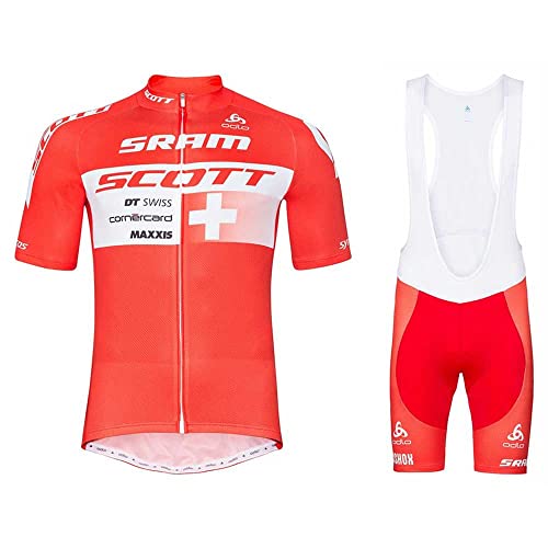 assocauicy Herren Kurzarm Fahrrad Trikot Set,Atmungsaktiv Schnell Trocknend Radtrikot Mit 4d Gel Gepolsterten Shorts Fahrradbekleidung Set von assocauicy