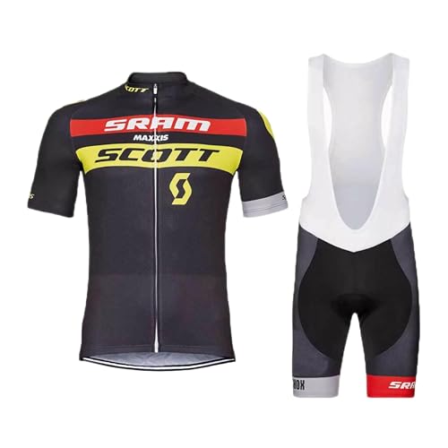 assocauicy Herren Kurzarm Fahrrad Trikot Set,Atmungsaktiv Schnell Trocknend Radtrikot Mit 4d Gel Gepolsterten Shorts Fahrradbekleidung Set von assocauicy