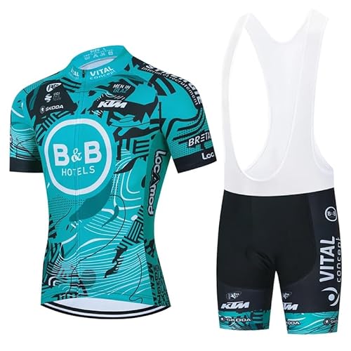 assocauicy Radtrikot Herren Kurzarm Set,Atmungsakti Rennrad Trikot Radfahren Bequeme Shorts FüR MäNner Mit 4D Gel Gepolstert von assocauicy