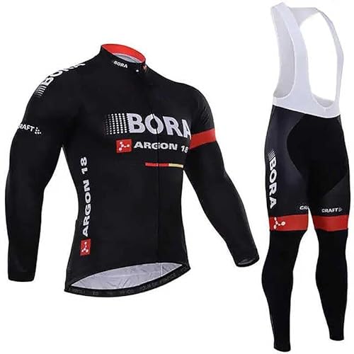 assocauicy Radtrikot Herren Langarm Set,Fahrradtrikot Herren Winter Herbst WäRmend,Rennrad Trikot Geeignet FüR Outdoor-Radfahren von assocauicy