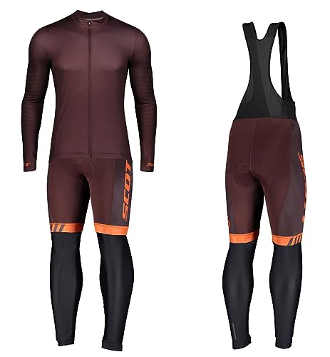 assocauicy Rennrad Trikot Herren Langarm Set,Radlerhose mit Sitzpolster aus Atmungsaktiv und Schnell Trockend für Fahrradtrikot von assocauicy