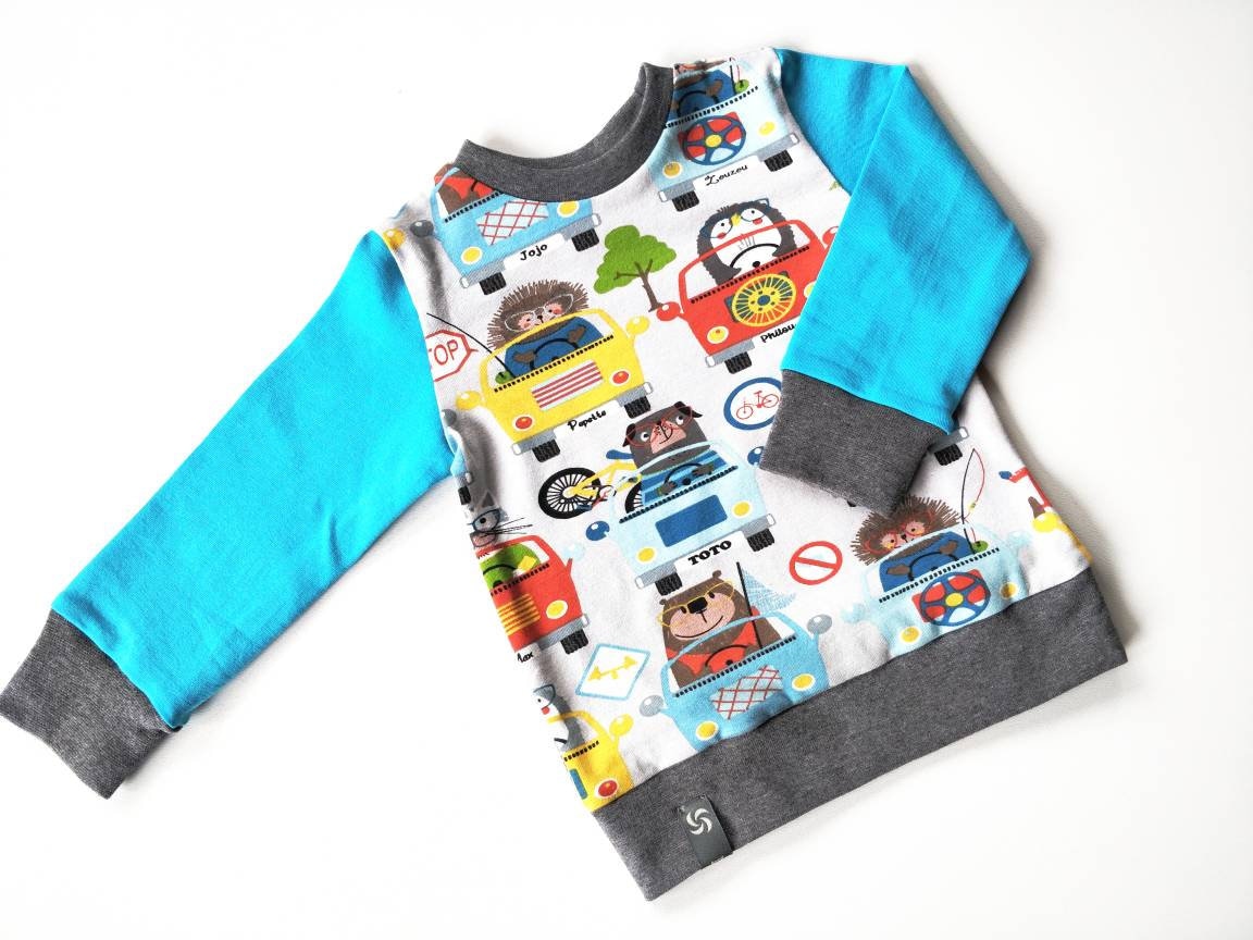 Langarm-Shirt Kinder, Kinder Pullover, Shirt, Baby, Jungen, Mädchen, T-Shirt, Kurzarm, Tiere On Tour Langarm-Shirt Kinder, Kinder Pullover, Shirt, Baby, Jungen, Mädchen, T-Shirt, Kurzarm, Tiere On Tour von atelierIZMA