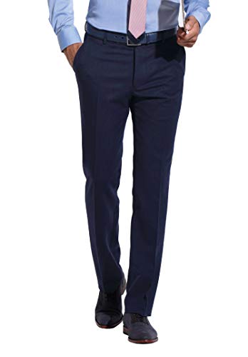 aubi: Herren Businesshose Anzughose Flat Front Modell 26, Farbe:Marine (49), Größe:25 von aubi: