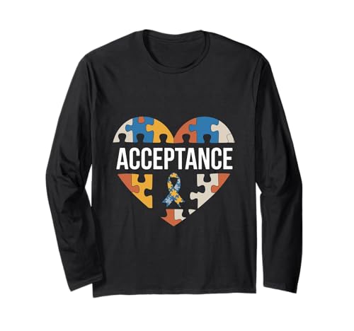 Liebe Herz Puzzle Akzeptanz Männer Frauen Kinder Autismus Bewusstsein Langarmshirt Liebe Herz Puzzle Akzeptanz Männer Frauen Kinder Autismus Bewusstsein Langarmshirt von autism awareness outfit kids men women
