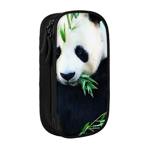 avlyn Panda-Federmäppchen, großes Fassungsvermögen, Stifttasche, Make-up-Tasche für Mädchen, Jungen, Erwachsene, Schule, Büro und Reisen, Schwarz , Einheitsgröße, Schulranzen von avlyn