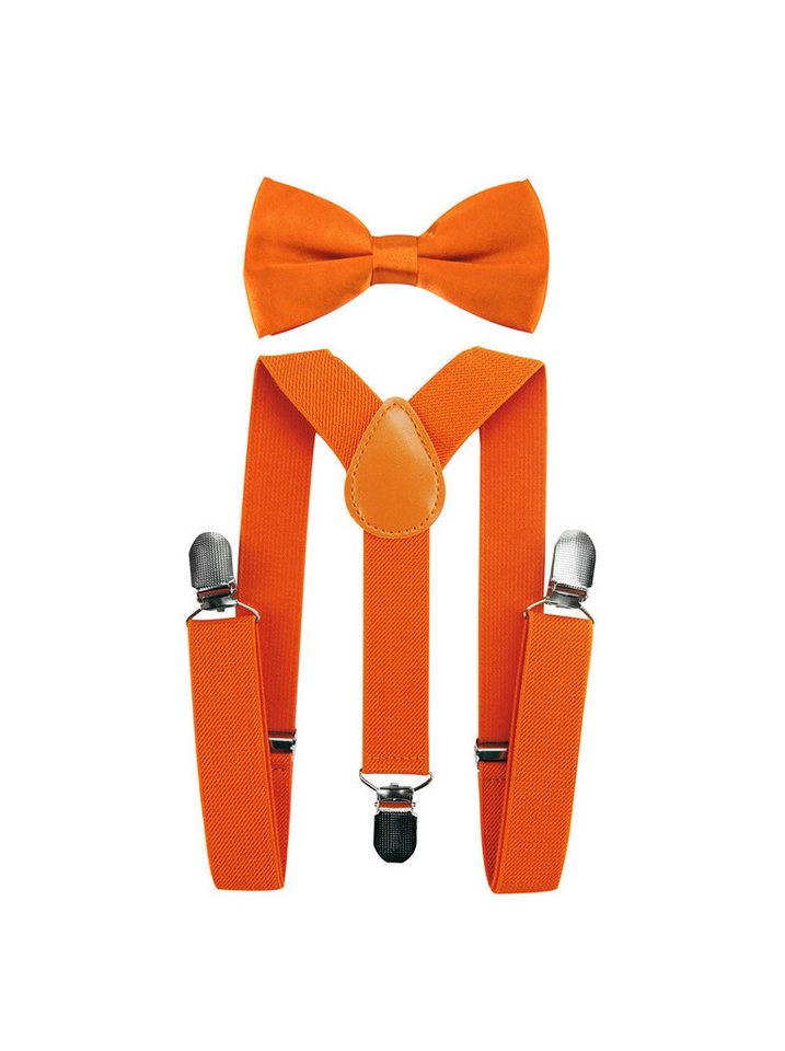 axy Hosenträger Kinder Jungen Hosenträger mit Fliege Set (2-St., 2er Set) für Kinder 1-6 Jahre alt, verstellbar und elastisch von axy